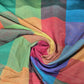 Cotton Linen Madras Check Fabric – Multi Colour Plaid | 44" Wide | Lightweight Woven Dressmaking Fabric | Sold by the Metre