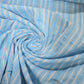 Sky Blue Striped Seersucker Fabric – 58" Wide | Lightweight Cotton Blend Dressmaking Fabric | Sold by the Metre