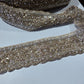 9 Metre Gold Embroidered Pearl & Sequin Lace Trim | Bridal Floral Border Ribbon for Saree, Dress & Craft