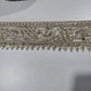 Luxury Ivory Pearl & Crystal Embroidered Lace Trim Border | Bridal Wedding Dress Saree Decorative Trim by 9 Metres