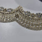 Luxury Ivory Pearl & Crystal Embroidered Scalloped Lace Trim Border | Bridal Saree Dress Sewing Trim by 9 Metres