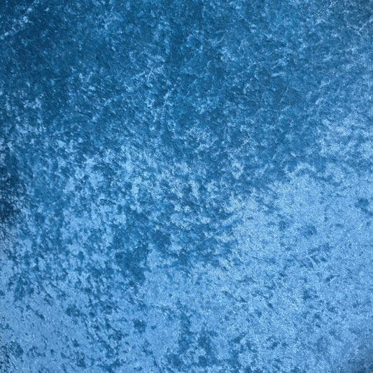 Premium Crushed Stretch Velvet Fabric Teal Blue Velour Material 58" / 150cm Wide by the Metre