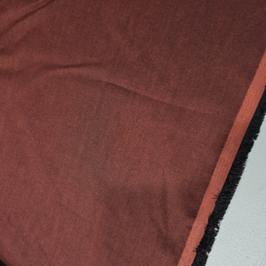 Premium brown cotton chambray fabric 58 inch wide