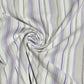 Premium Cotton Stripe Fabric – White & Lavender Woven Stripes | 58 Inch Wide | Soft Breathable Dress & Shirt Fabric