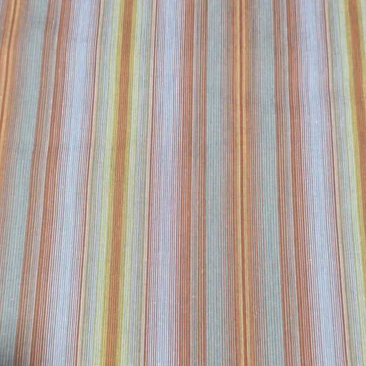 Cord, 100 % Baumwolle, gestreifter Jacquard, nicht dehnbar, für Bastelarbeiten, Kleider, Polsterung, 147,3 cm (beige Basis)