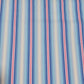 Premium Cotton Stripe Fabric – Sky Blue, White & Pink Woven Stripes | 58 Inch Wide | Soft Breathable Dress & Shirt Fabric
