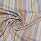 Brown 100% Cotton Stripe Jacquard Non Stretch Craft Dress Upholstery Fabric 58" By The Meter