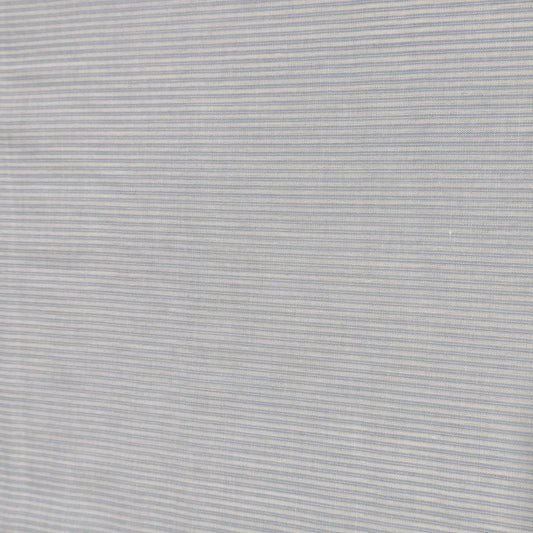 Premium Cotton Pinstripe Fabric – Sky Blue & White | 58 Inch Wide | Soft Breathable Shirting & Dress Fabric