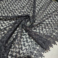 Premium black floral corded lace fabric