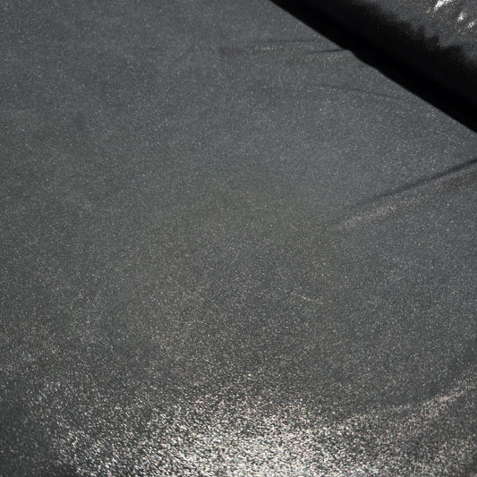 Premium Black Foil Stretch Fabric – 4 Way Stretch Shimmer Lycra | 58 Inch Wide | Dancewear, Activewear & Costume Fabric
