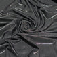 Premium Black Foil Stretch Fabric – 4 Way Stretch Shimmer Lycra | 58 Inch Wide | Dancewear, Activewear & Costume Fabric