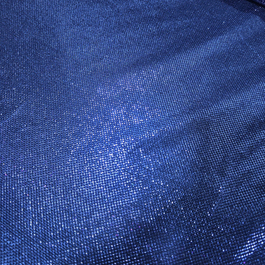 Royal blue glitter stretch fabric