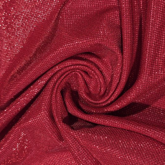 Red shimmer knit fabric