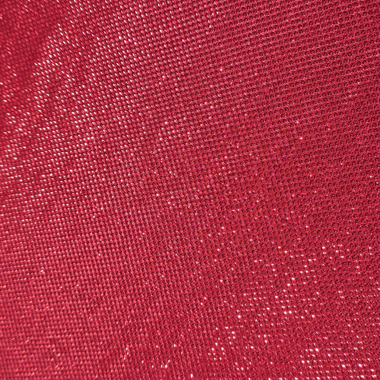 Red shimmer knit fabric
