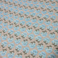 100% Cotton Lawn Fabric – Blue Floral Block Print on Beige | 44 Inch Wide Cotton Dress Fabric