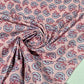 100% Cotton Lawn Fabric – Pink Floral Block Print | Soft Lightweight Cotton | 44 Inch Wide