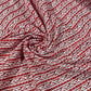 100% Cotton Lawn Fabric – Red Geometric Stripe Print | Lightweight Dress Fabric | 44 Inch Wide