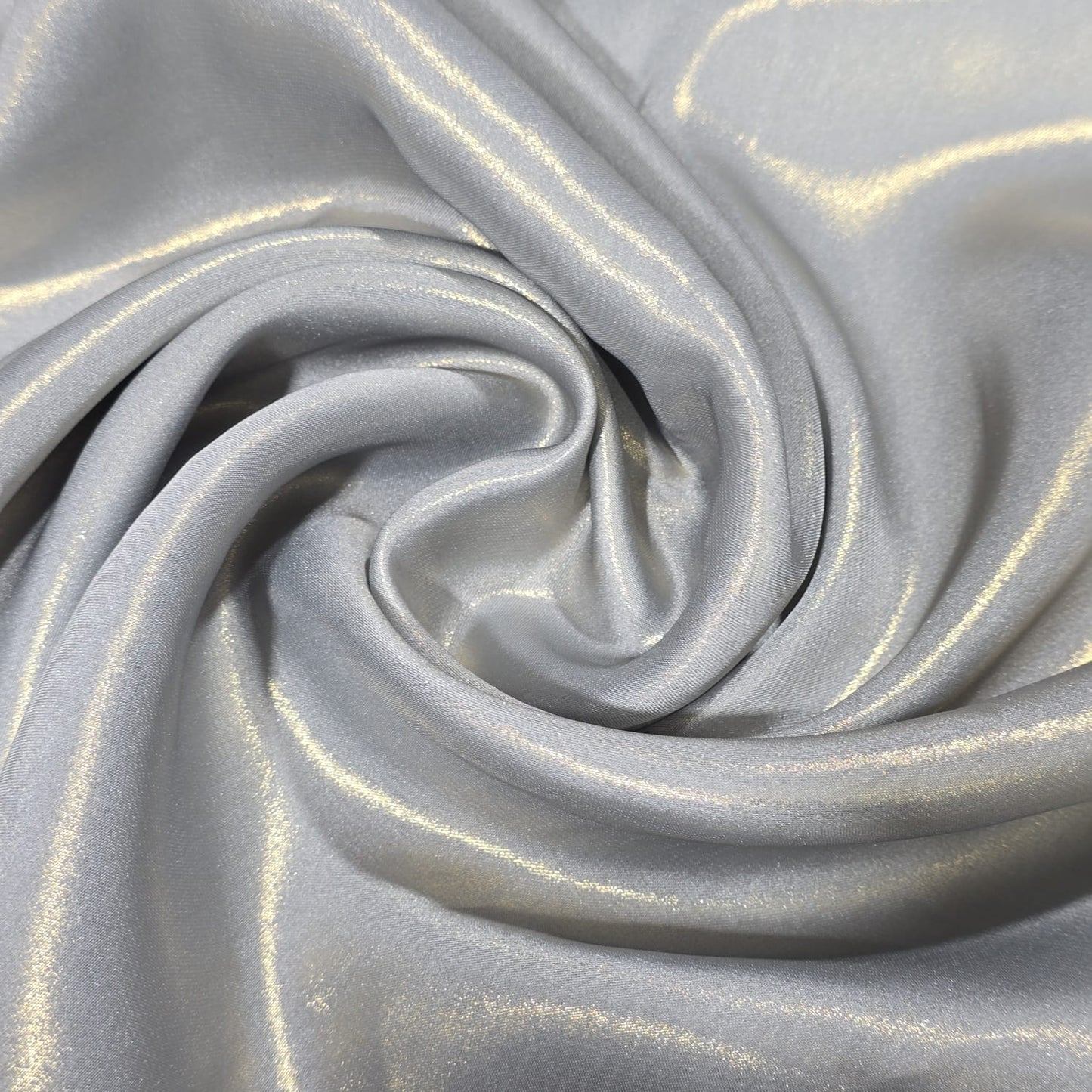 Silver Shimmer Chiffon Fabric – Lightweight Sparkle Dress Fabric by the Metre