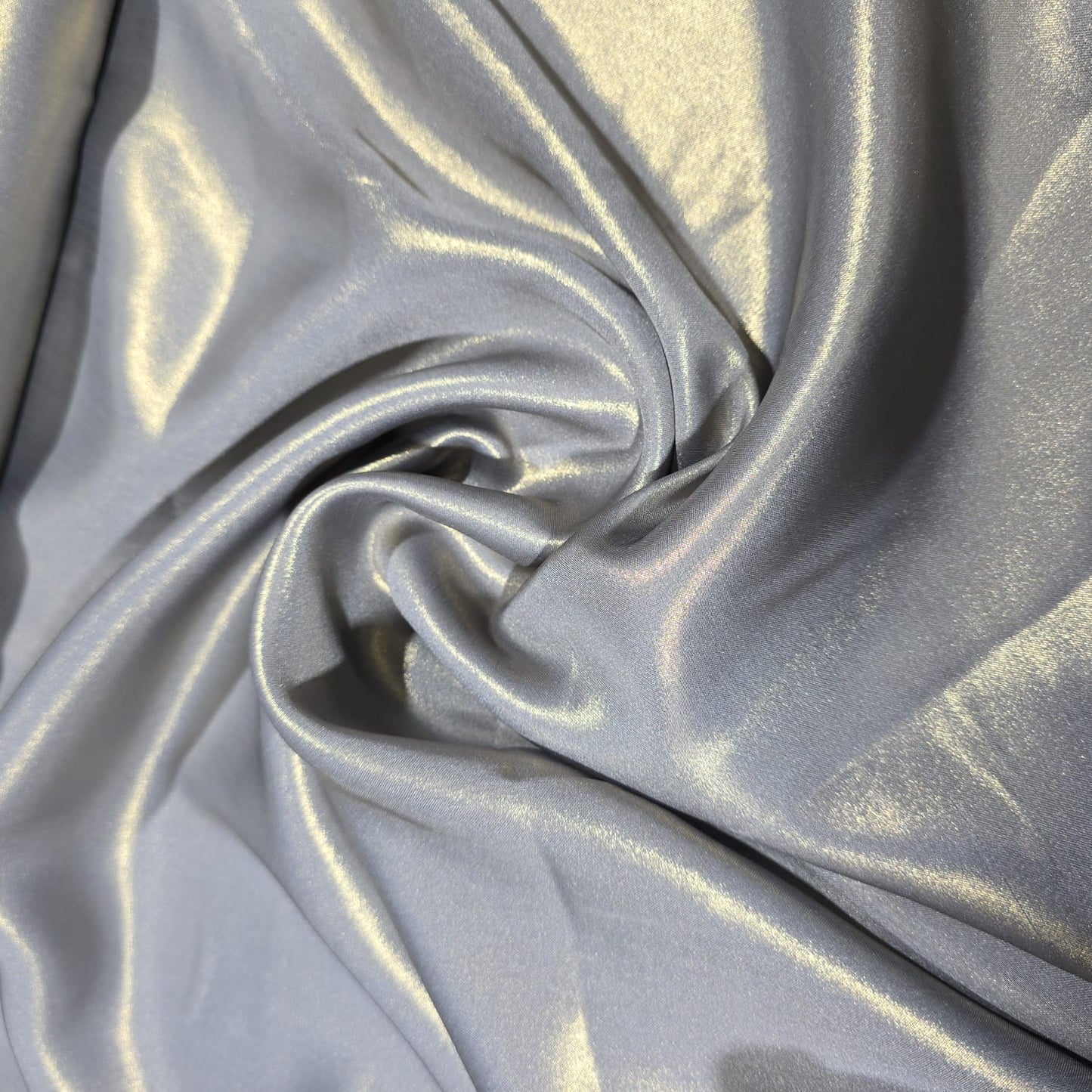 Grey Shimmer Chiffon Fabric – Luxury Lightweight Dress Fabric by the Metre