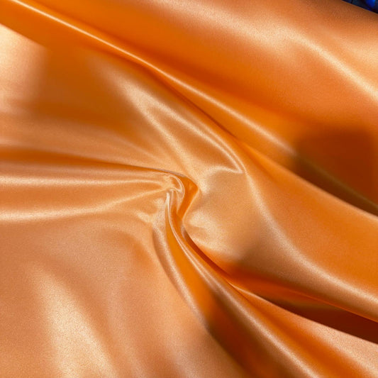 Apricot Heavyweight Dull Duchess Satin Fabric – Luxury Bridal & Dress Fabric 58" Wide by the Meter