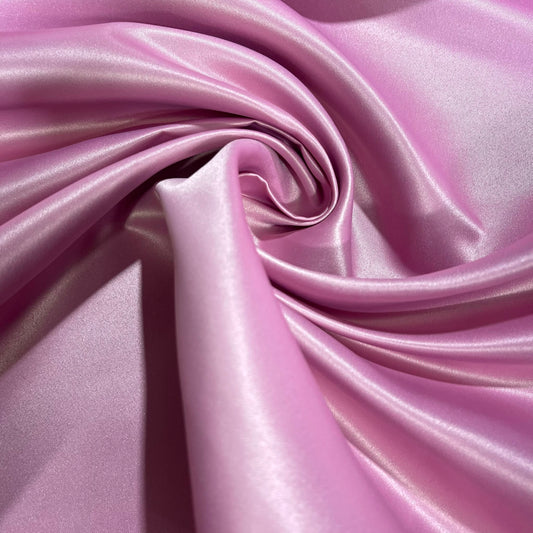 Lavender Pink Heavyweight Dull Duchess Satin Fabric – Luxury Bridal & Dress Fabric 58" Wide by the Meter