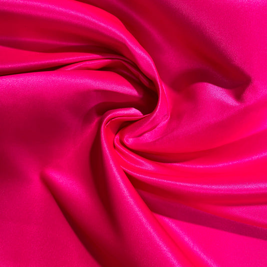 Hot Pink Heavyweight Dull Duchess Satin Fabric – Luxury Bridal & Dress Fabric 58" Wide by the Meter