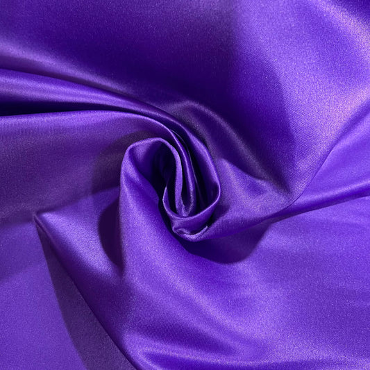 Purple Heavyweight Dull Duchess Satin Fabric – Luxury Bridal & Dress Fabric 58" Wide by the Meter
