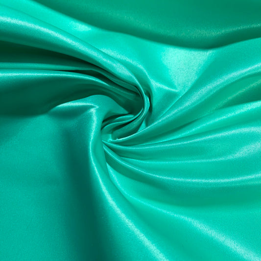 Turquoise Heavyweight Dull Duchess Satin Fabric – Luxury Bridal & Dress Fabric 58" Wide by the Meter