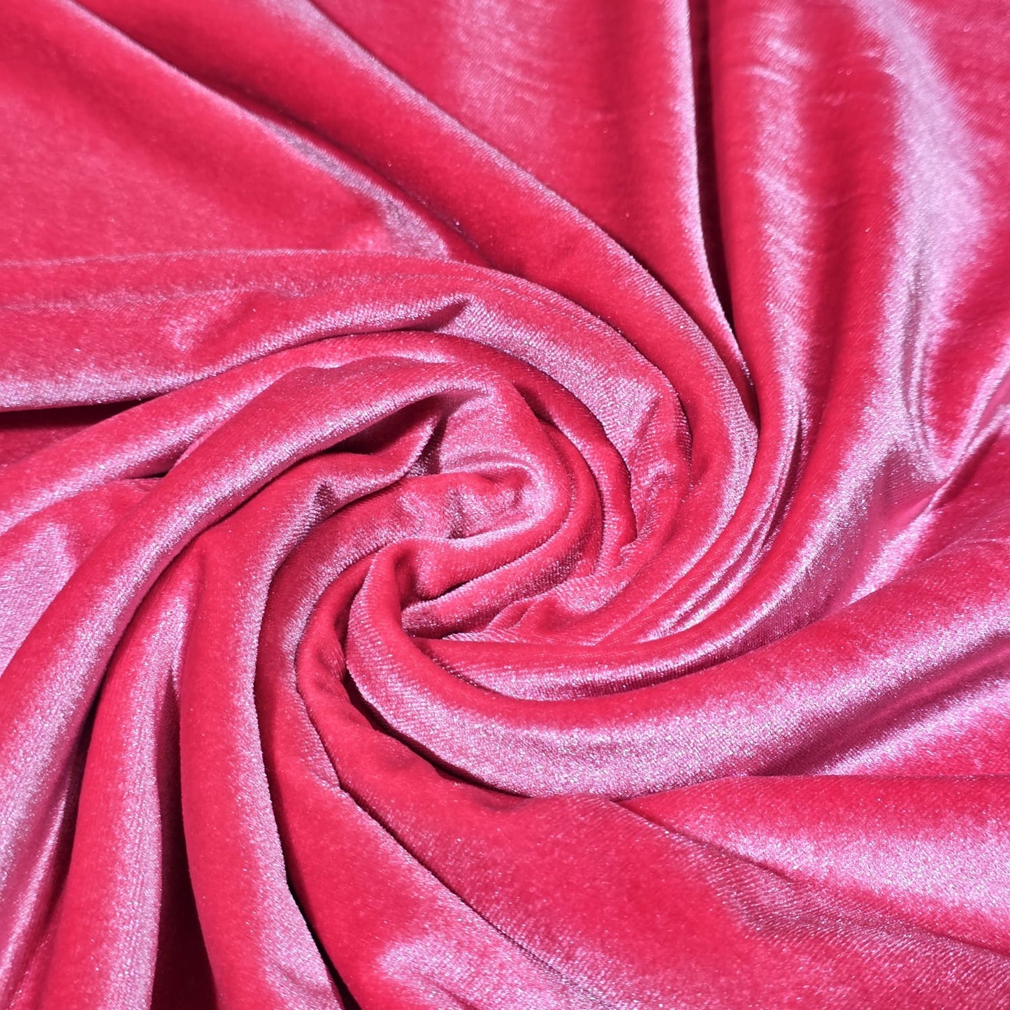 Raspberry Pink Plain Velour 2 Way Stretch Fabric 58" Wide | Sold by the Meter