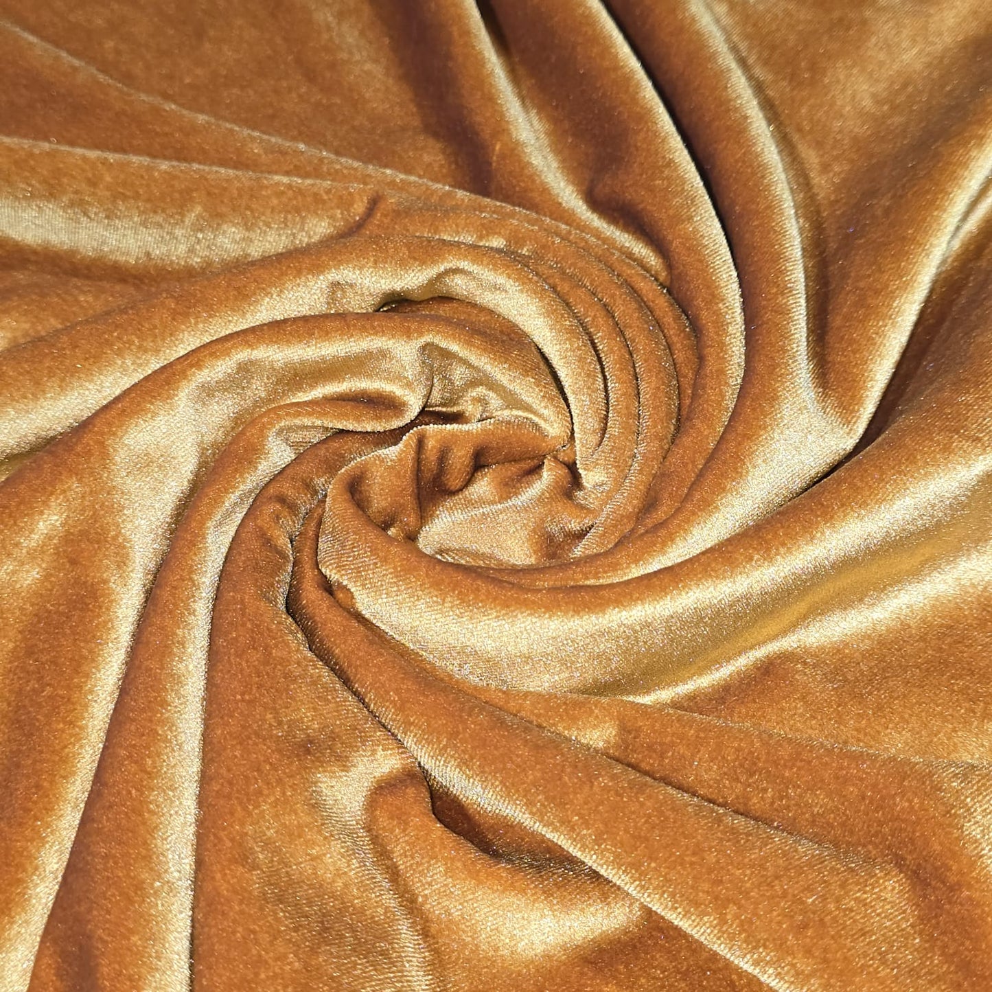 Mustard Gold Plain Velour 2 Way Stretch Fabric 58" Wide | Sold by the Meter