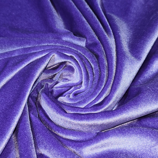 Lilac Gold Plain Velour 2 Way Stretch Fabric 58" Wide | Sold by the Meter