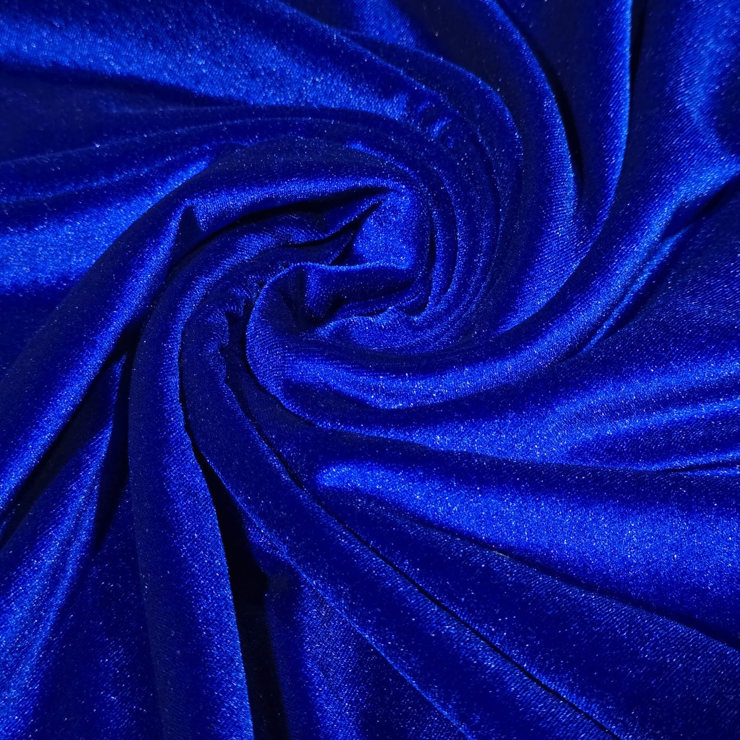 Royal Blue Plain Velour 2 Way Stretch Fabric 58" Wide | Sold by the Meter