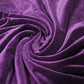 Deep Purple Plain Velour 2 Way Stretch Fabric 58" Wide | Sold by the Meter