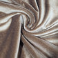 Taupe Plain Velour 2 Way Stretch Fabric 58" Wide | Sold by the Meter