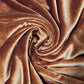 Copper Plain Velour 2 Way Stretch Fabric 58" Wide | Sold by the Meter