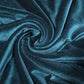 Teal Blue Plain Velour 2 Way Stretch Fabric 58" Wide | Sold by the Meter