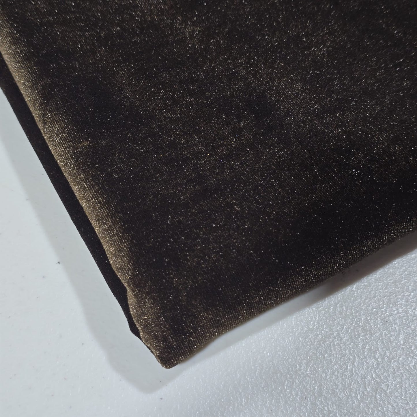 Chocolate Brown Plain Velour 2 Way Stretch Fabric 58" Wide | Sold by the Meter