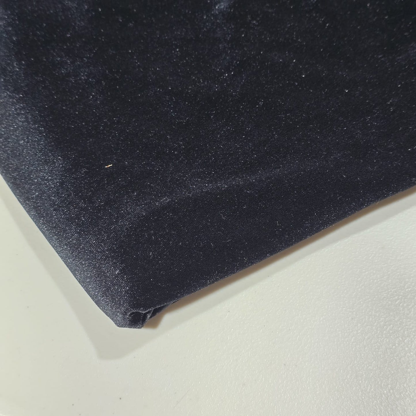 Jet Black Plain Velour 2 Way Stretch Fabric 58" Wide | Sold by the Meter