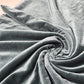 Charcoal Grey Plain Velour 2 Way Stretch Fabric 58" Wide | Sold by the Meter