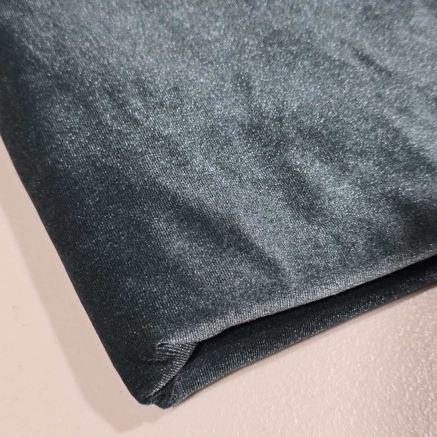 Charcoal Grey Plain Velour 2 Way Stretch Fabric 58" Wide | Sold by the Meter