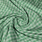 Mint Green Gingham 100% Cotton Seersucker Fabric Crush Costume Craft Dress Material 58" By The Meter