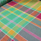Cotton Linen Madras Check Fabric 44 Inch Wide | Tropical Plaid Dress Craft Upholstery Fabric by the Metre