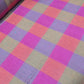 Cotton Linen Large Check Fabric Pink Lavender Coral | 44 Inch Wide Dress Fabric by the Metre