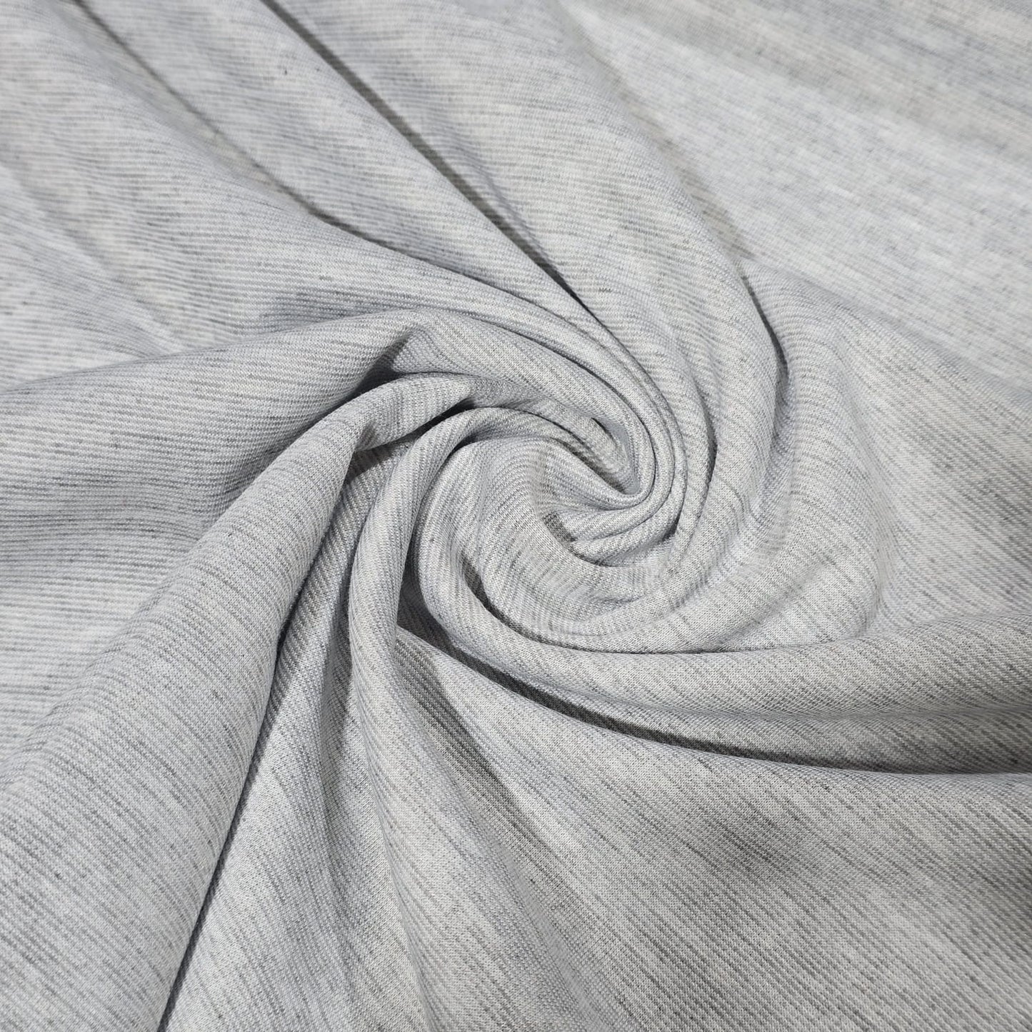Light Grey Marl Jersey Stretch Fabric Ponte Roma 4 Way Stretch Dressmaking Material 58" By Meter