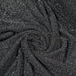 Black Silver Sparkle Jersey Lurex Polyester Material Moonlight Stretch Dress Fabric 58”
