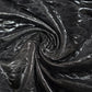 Black Leather Look Quilted Jersey Fabric by the Metre | Stretch Dressmaking Fabric