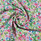 Premium 100% Cotton Lawn Fabric – Ditsy Pink & Green Floral Print – 58" (147cm) Wide by the Metre
