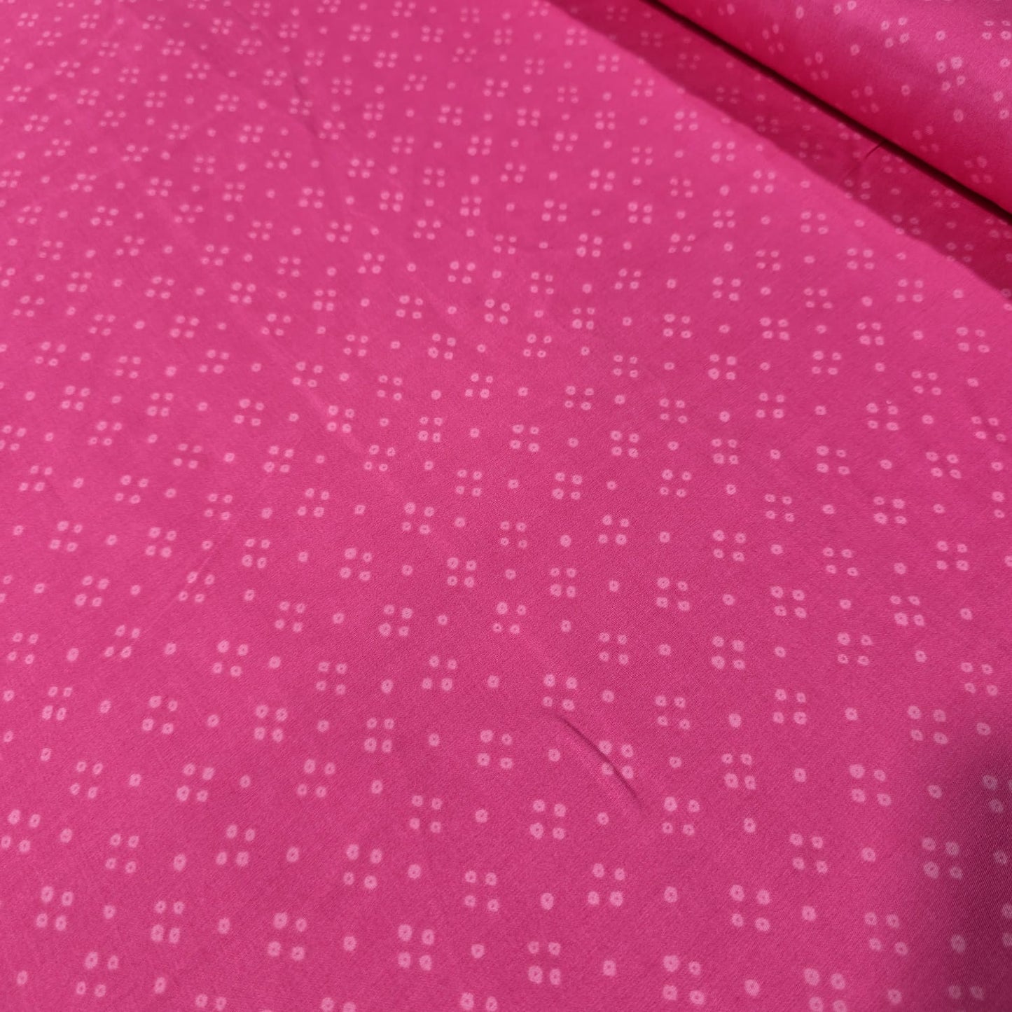 Premium 100% Cotton Lawn Fabric – Pink Bandhani Print – 58" (147cm) Wide by the Metre