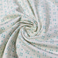 Premium 100% Cotton Lawn Fabric – White & Turquoise Teal Bandhani Print – 58" (147cm) Wide by the Metre
