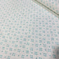 Premium 100% Cotton Lawn Fabric – White & Turquoise Teal Bandhani Print – 58" (147cm) Wide by the Metre